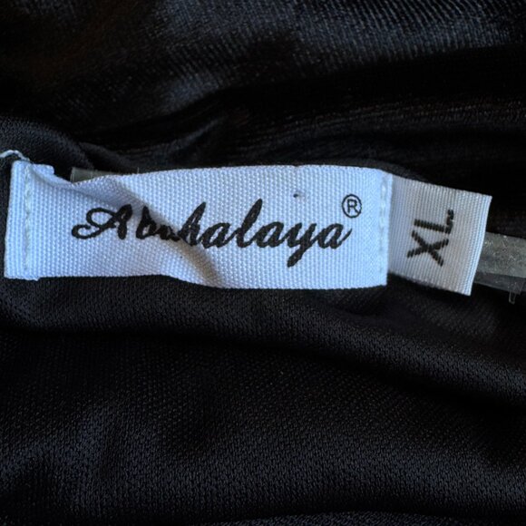 NEW Ababalaya Black Velvet Stretch Maxi Dress Gown Formal Holidays Evening  XL - Picture 8 of 14